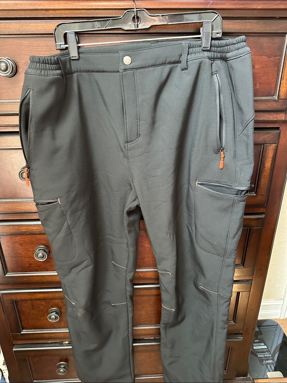 Amazon Black Track Joggers with Zip Pockets